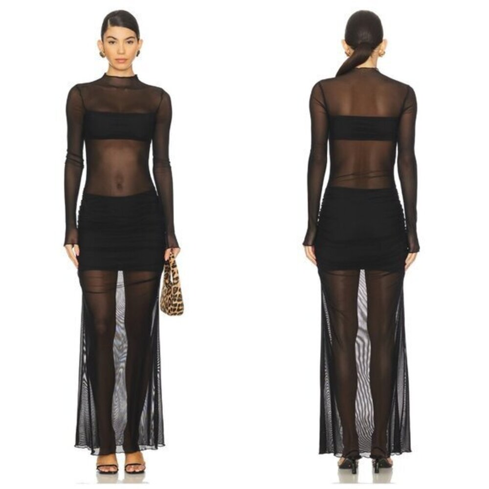 Superdown Elysha Maxi Dress in Black